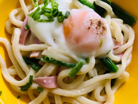 ささっとカルボナーラ風うどん